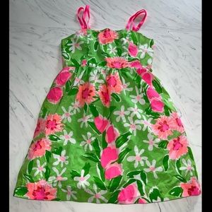 Lilly Pulitzer Girls Green & Pink Dress Sz 10